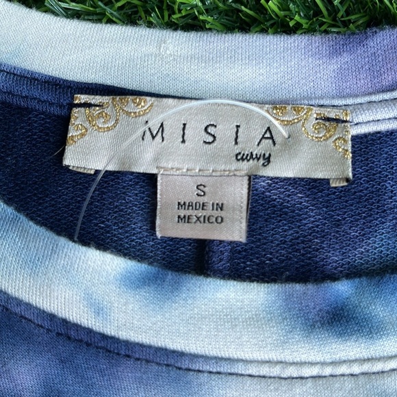 MISIA CURVY Blue Tie Dye T Shirt size small - Picture 4 of 6